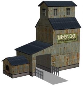 Grain Elevator Farms Structures Train Models - Model Buildings